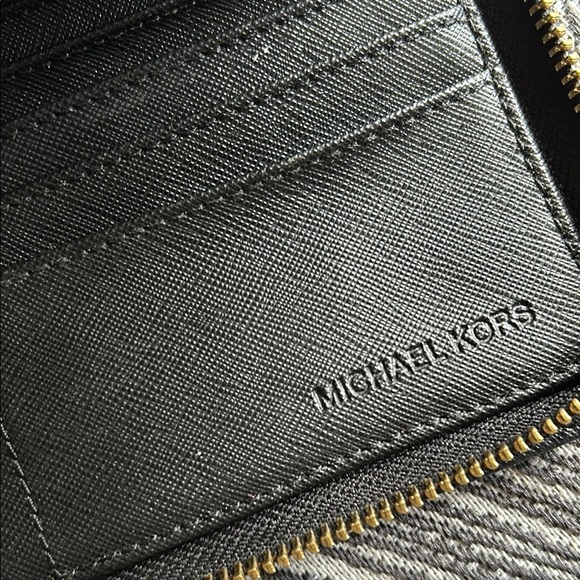 Michael Kors Black Wallet with Gold Accents - Picture 3 of 10